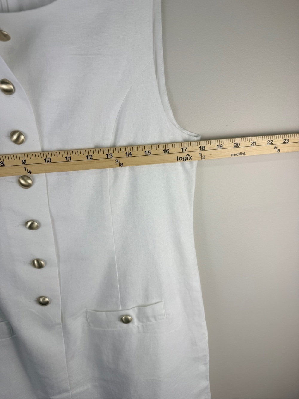 J. Crew Sleeveless White Button-Front Shift Dress size 8 - Picture 9 of 11